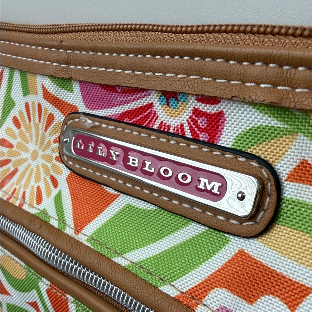 Lily Bloom Triple Zip Floral Crossbody Purse - Picture 3 of 11